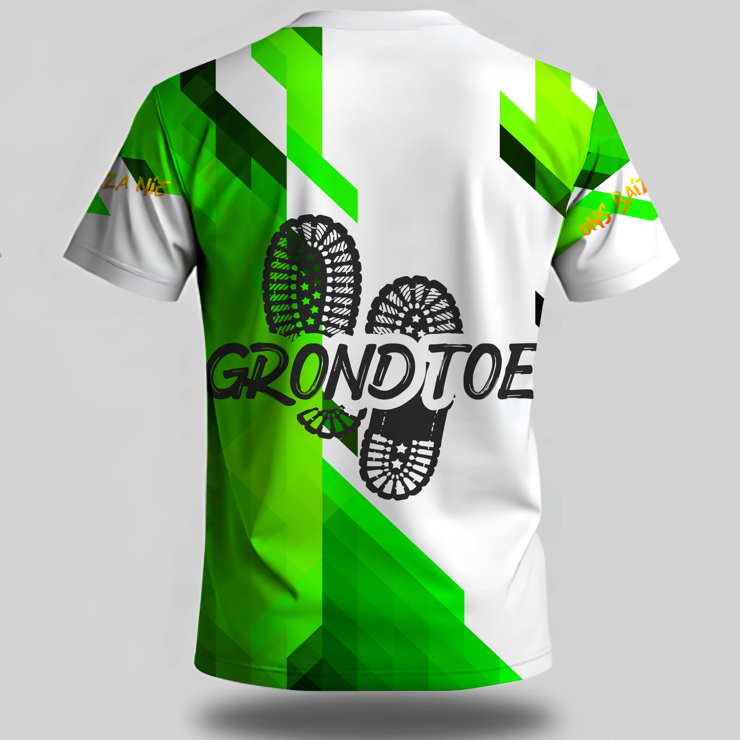 ABSTRACT WHITE SHORT SLEEVE