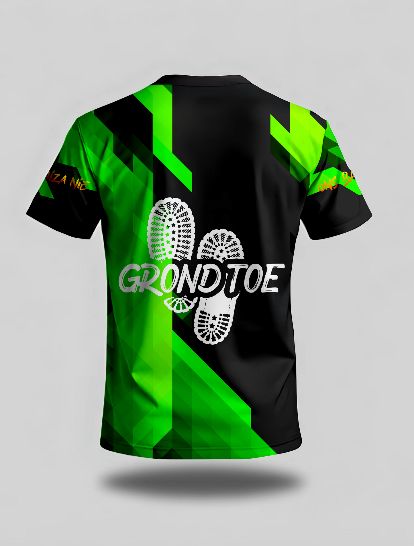 ABSTRACT BLACK SHORT SLEEVE